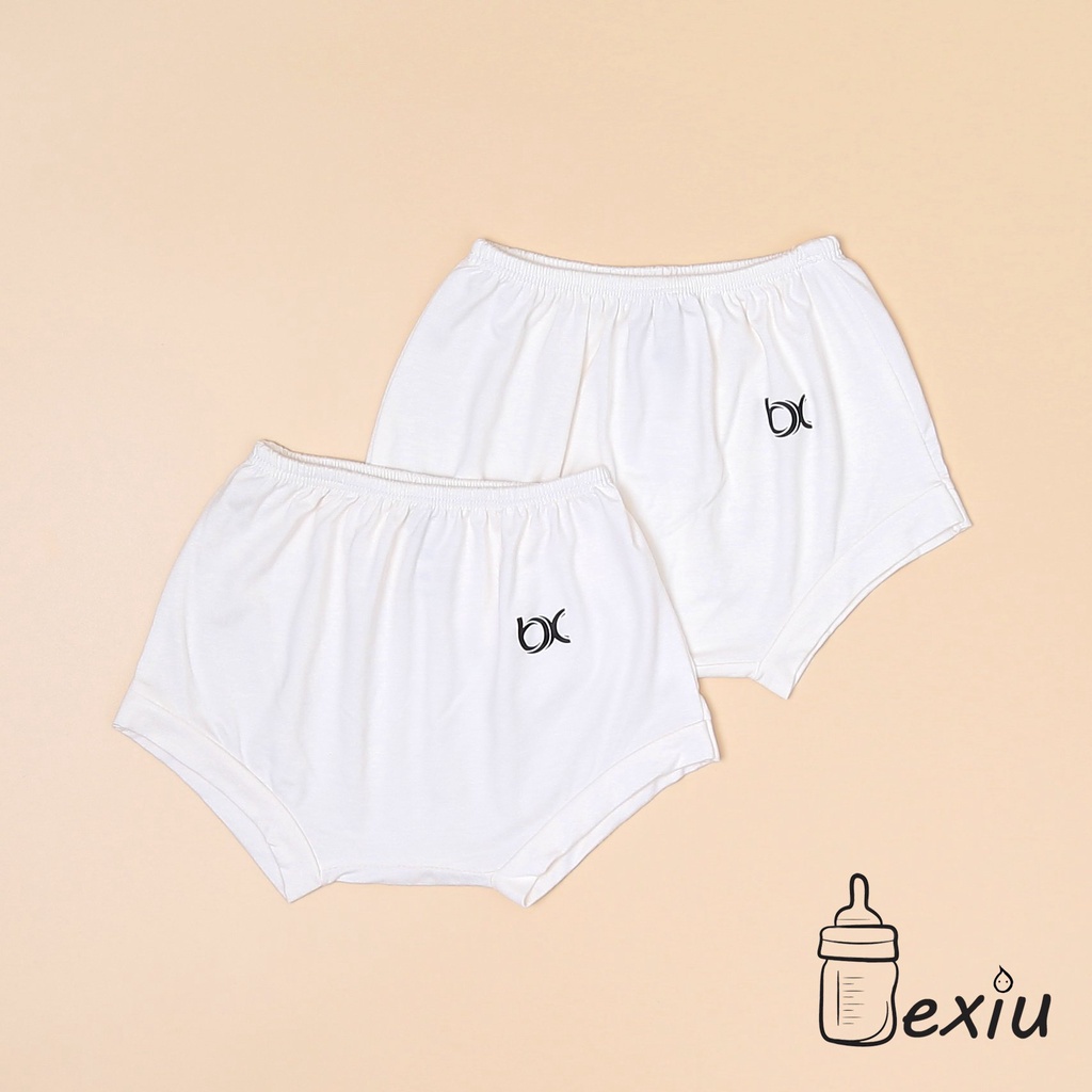 Combo 2 quần ngắn đáy ngang mặc tã cho bé cotton lạnh cao cấp Bexiu