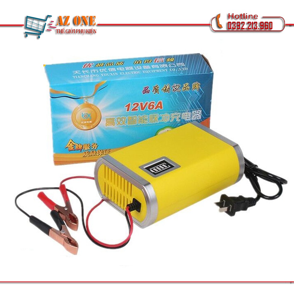 Máy Sạc Ắc Quy Battery Charger Tự Động Cao Cấp 12V6A