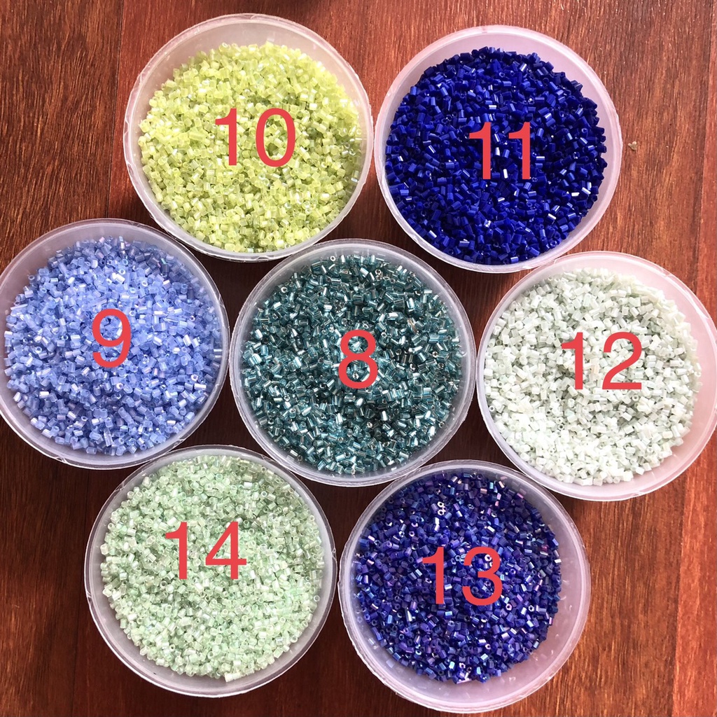 20gr Cườm Ống/ Cườm Trúc Thủy Tinh 2,5mm
