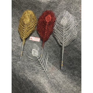 Sỉ lông công kim tuyến trang trí Noel, oản tài lộc,giỏ quà