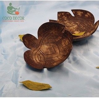 Khay xà phòng gáo dừa chân gỗ - CƠ SỞ SX DỪA DECOR