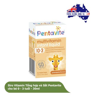 Vitamin tổng hợp cho bé 0-3 tuổi Pentavite - 30ml (Date 2021, Mẫu mới nhất)