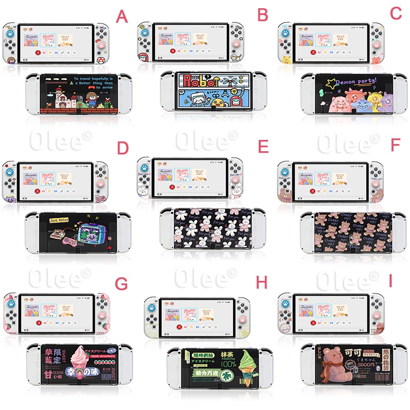 NINTENDO Vỏ Bảo Vệ Mỏng Tương Thích Với Switch & Switch Oled Kèm Tay Cầm Joy-Cons-Multi-Theme Dễ Thương
