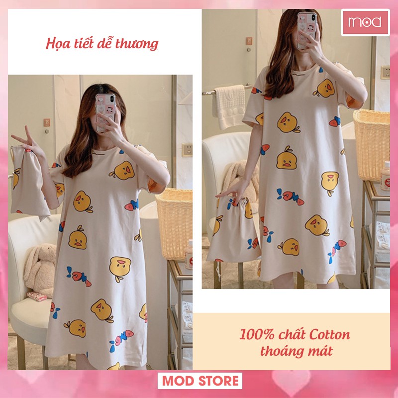[𝐅𝐫𝐞𝐞𝐬𝐡𝐢𝐩 - 𝐇𝐚̀𝐧𝐠 𝐒𝐚̆̃𝐧] Váy Mặc Nhà Váy Ngủ Họa Tiết Đáng Yêu, Chất Cotton Mềm Mịn Diện Hè V6 | BigBuy360 - bigbuy360.vn