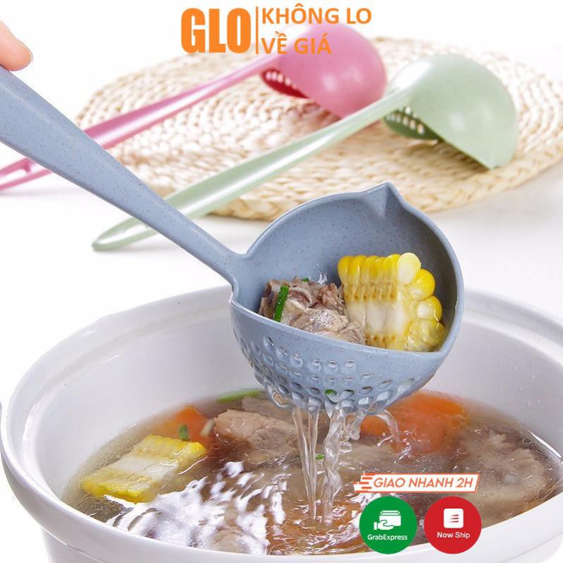 Muỗng Múc Canh Lúa Mạch 2 In 1 Loại Tròn