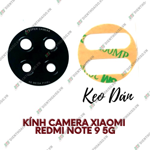 Kính camera xiaomi redmi note 9 5g kèm keo dán