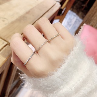 Nhẫn Titan - mảnh nửa vòng tròn đá -Half diamond Circle