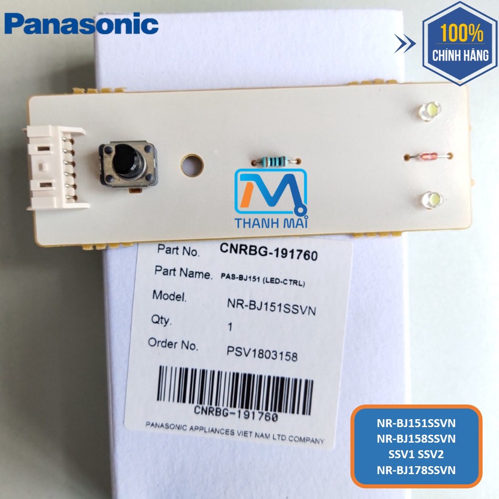 [Mã ELHA22 giảm 5% đơn 300K] Đèn Led tủ lạnh Panasonic model NR-BJ151SSVN