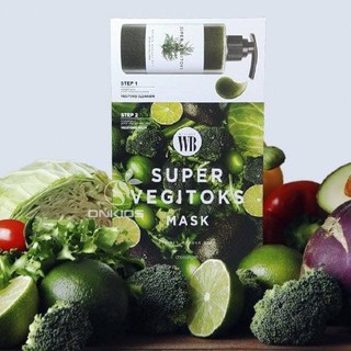 Mặt Nạ Thải độc Rau Củ Quả Super Vegitoks Mark 6 Miếng