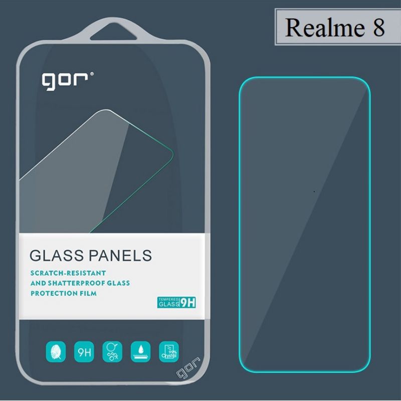 Kính cường lực Realme 8/ Realme 8 Pro/ Realme 8 5G Trong suốt Cao Cấp - Hãng GOR