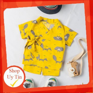 [100% Cotton] Bộ đồ ngủ yukata phong cách Nhật Bản, nhiều màu độc đáo cho bé yêu mặc ở nhà mùa hè