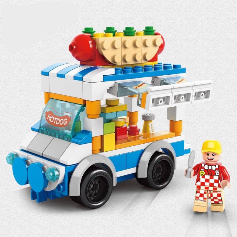 Khối xây dựng hạt Kiến trúc đô thị Đồ chơi ghép hình Chế độ xem phố đồ chơi trẻ em Đồ chơi mô hình