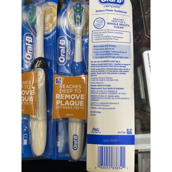 bàn chải chạy pin Oral-b đức