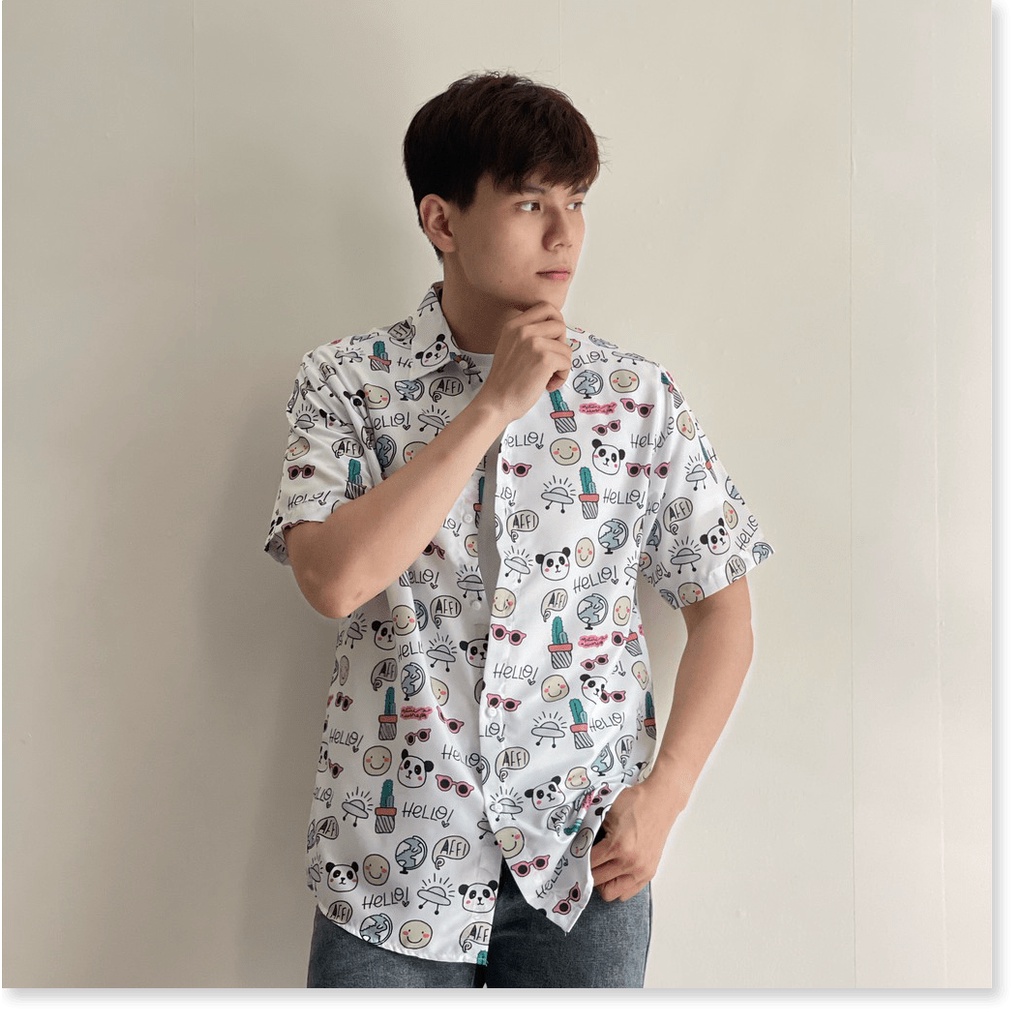 ÁO SƠ MI NAM FORM RỘNG HOẠ TIẾT ĐẶC SẮC , PHONG CÁCH 2021 KME FASHION