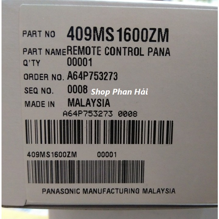 Điều khiển quạt treo tường Panasonic F409M