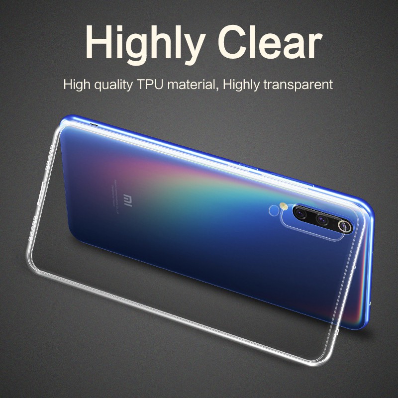 Ốp điện thoại silicon TPU mềm trong suốt dành choRedmi Note 6 7 8 9 8A 8T 9S 9T K20 K30 K40 POCO M3 Pro Max
