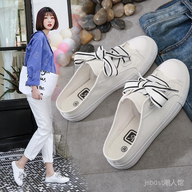Giày Lười Vải Canvas Thoáng Khí Phong Cách Hàn Quốc Thời Trang Mùa Hè Cho Nữ