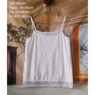 |2hand| Áo 2 dây cotton nhật archives phối ren