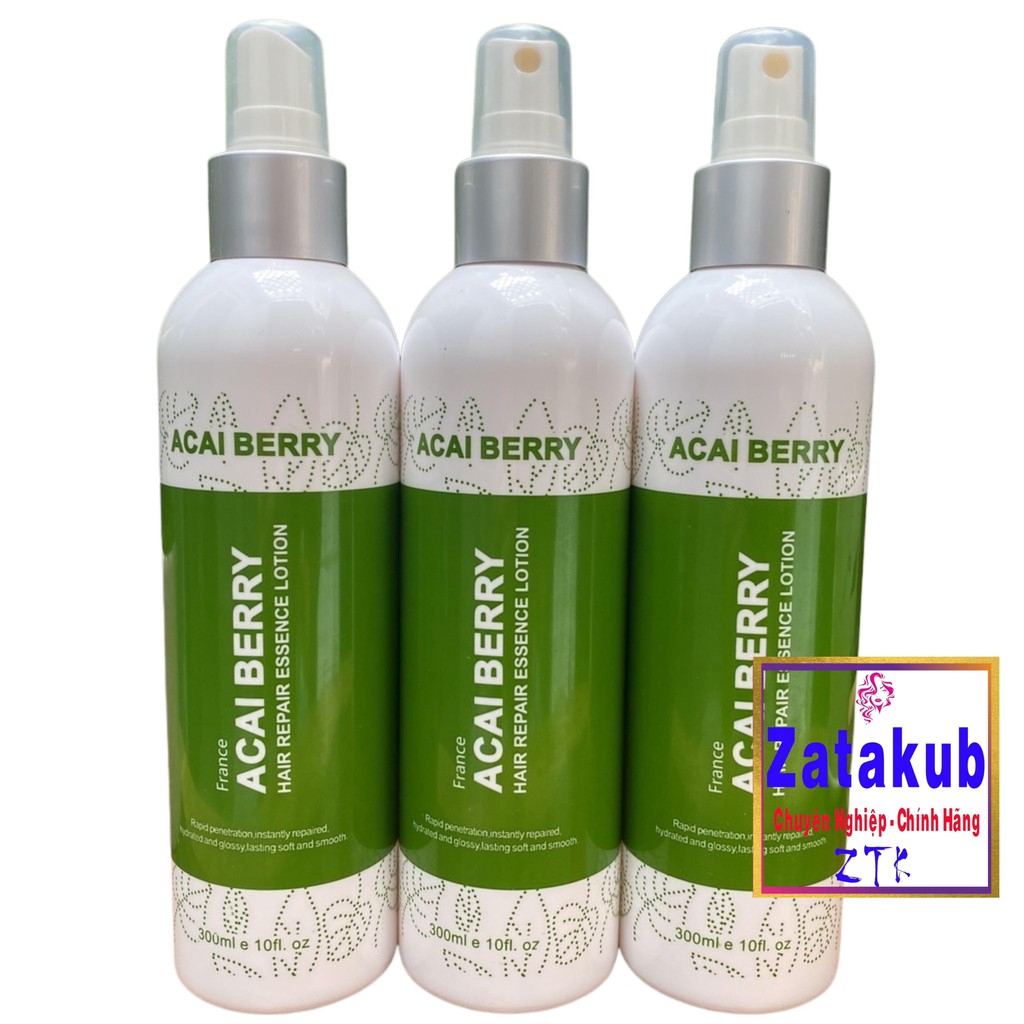 Xịt dưỡng đạm dưỡng phục hồi tóc Collagen Acai Berry 300ml