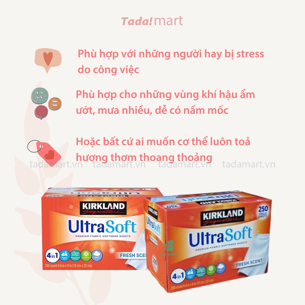 [Tách lẻ] Giấy Thơm Quần Áo Kirkland 250 tờ Hàng Mỹ