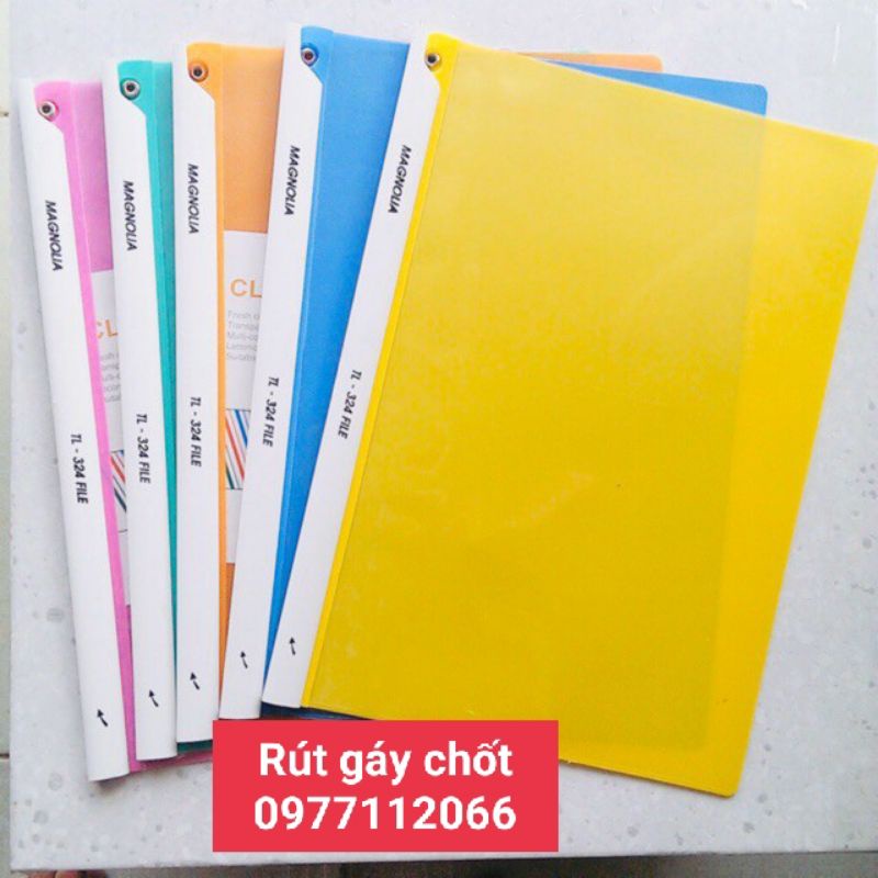 Rút Gáy Chốt/Bìa Hồ Sơ Rút Gáy A4 Mylac File Kẹp Hồ Sơ Tài Liệu Chắc Chắn