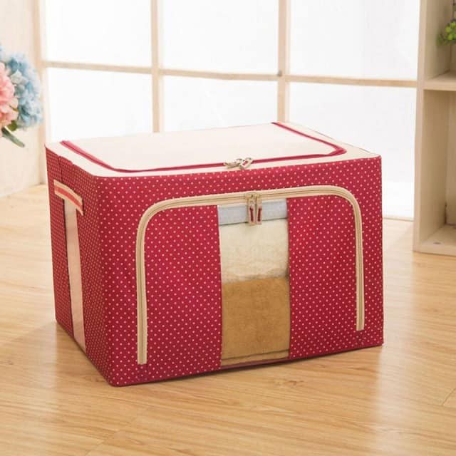 TÚI VẢI KHUNG THÉP ĐỰNG CHĂN - CẤT QUẦN ÁO BỌC VẢI SỢI POLYESTE