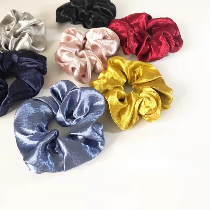 Dây Buộc Tóc Vải Satin Kiểu Pháp Ngọt Ngào