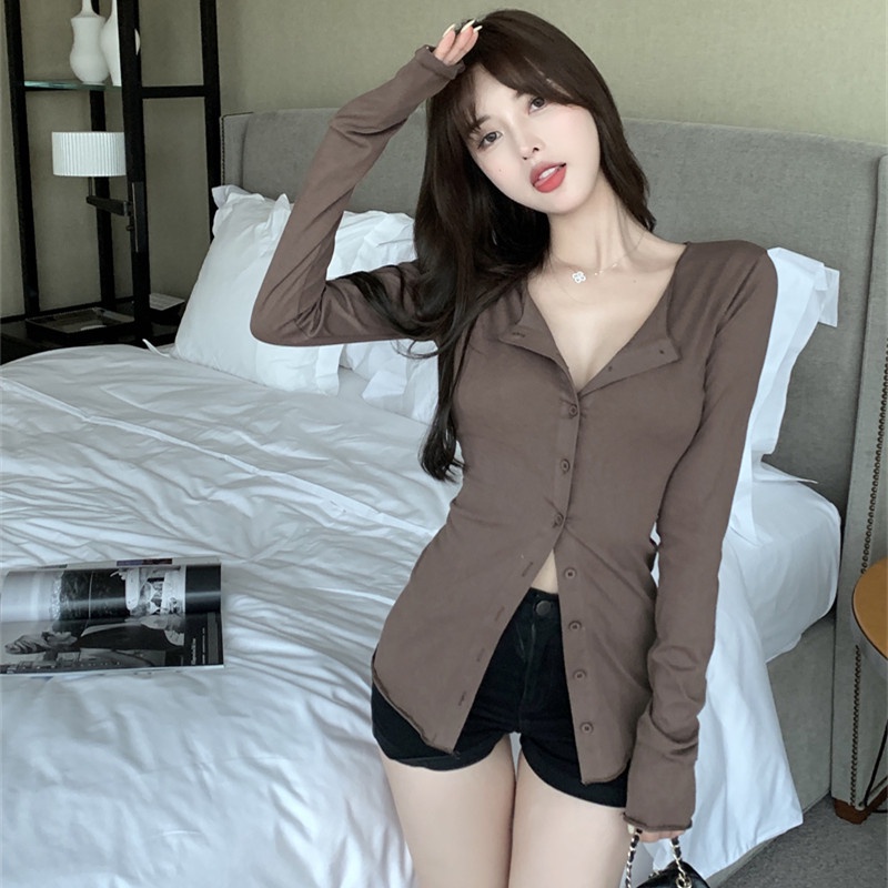 Áo Thun Nữ Dài Tay Cổ Tròn Thời Trang Hàn