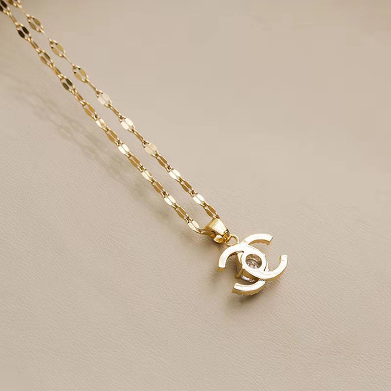 [Không đen gỉ] Dây chuyền vòng cổ CC titan mạ vàng mặt đính đá TOBI STORE hàng chuẩn đẹp TB342