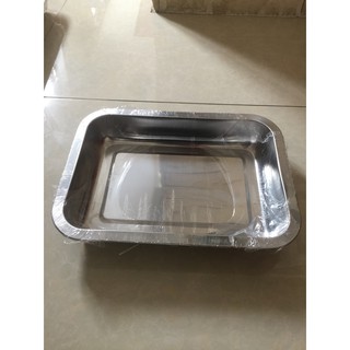 Mâm sâu inox (khay sâu inox) ngang 22cm dọc 32cm sâu 4,8cm