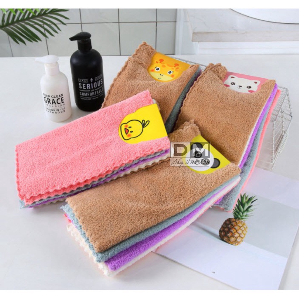 (𝗚𝗶𝗮́ 𝗦𝗶̉) Set 05 Khăn Lông Lau Đa Năng Thấm Hút (5 Khăn A6) - 30x30cm