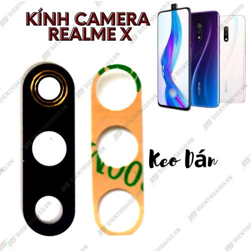 Mặt kính camera realme x có sẵn keo dán