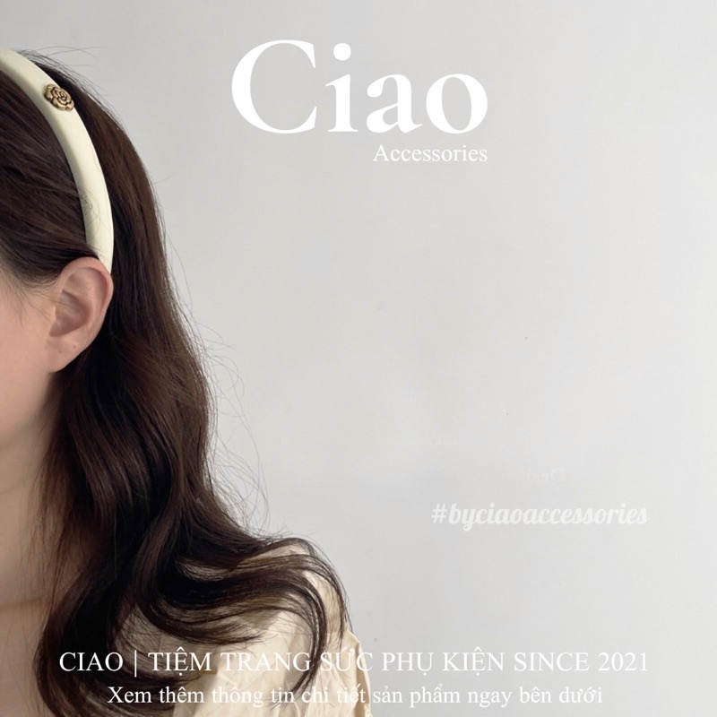 [HOẢ TỐC 1H] Băng đô/ Cài tóc thiết kế đính charm phong cách sang trọng mã 11 Ciao accessories