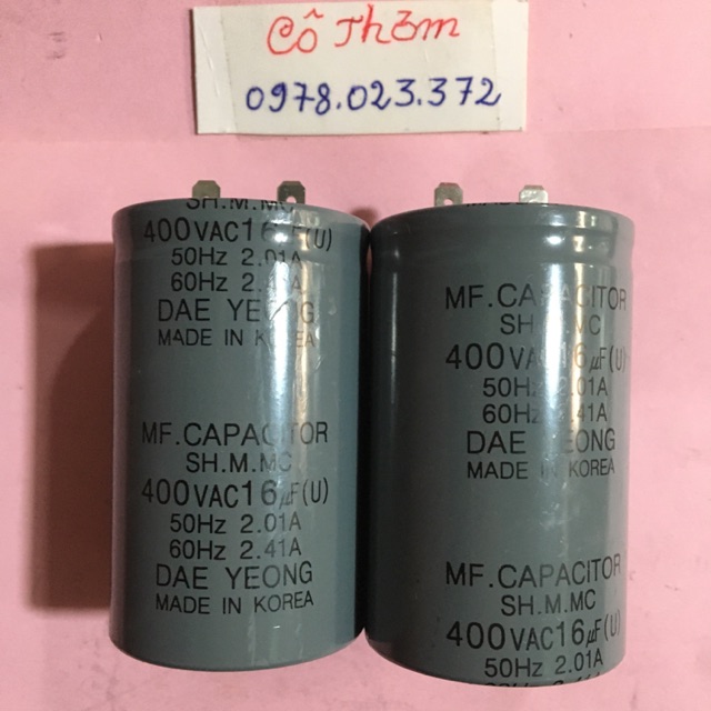 Tụ dầu ngâm 16uf-400vac