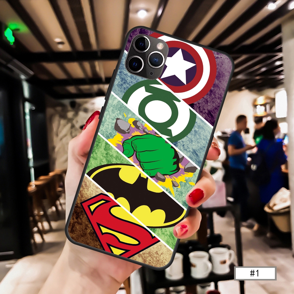 Ốp điện thoại mềm hình nhân vật siêu anh hùng Avengers cho iPhone11 Pro Max Pro 11 XS MAX XR X 7 8 6 6s