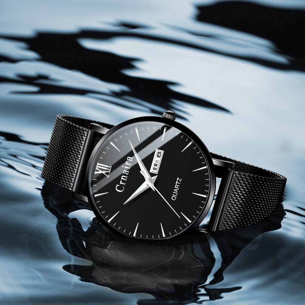 Đồng hồ nam Crnaira Cr079 hàng chính hãng dây thép đặc ko gỉ | BigBuy360 - bigbuy360.vn