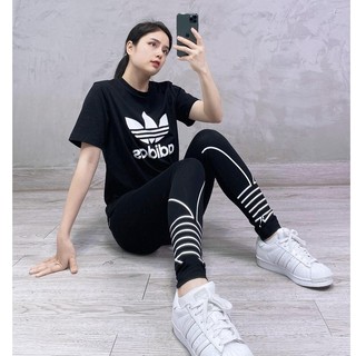 ⚡️ Quần Leggings Nữ Adidas Large Logo Tights - Black XUẤT DƯ FULL TEM TAG CODE