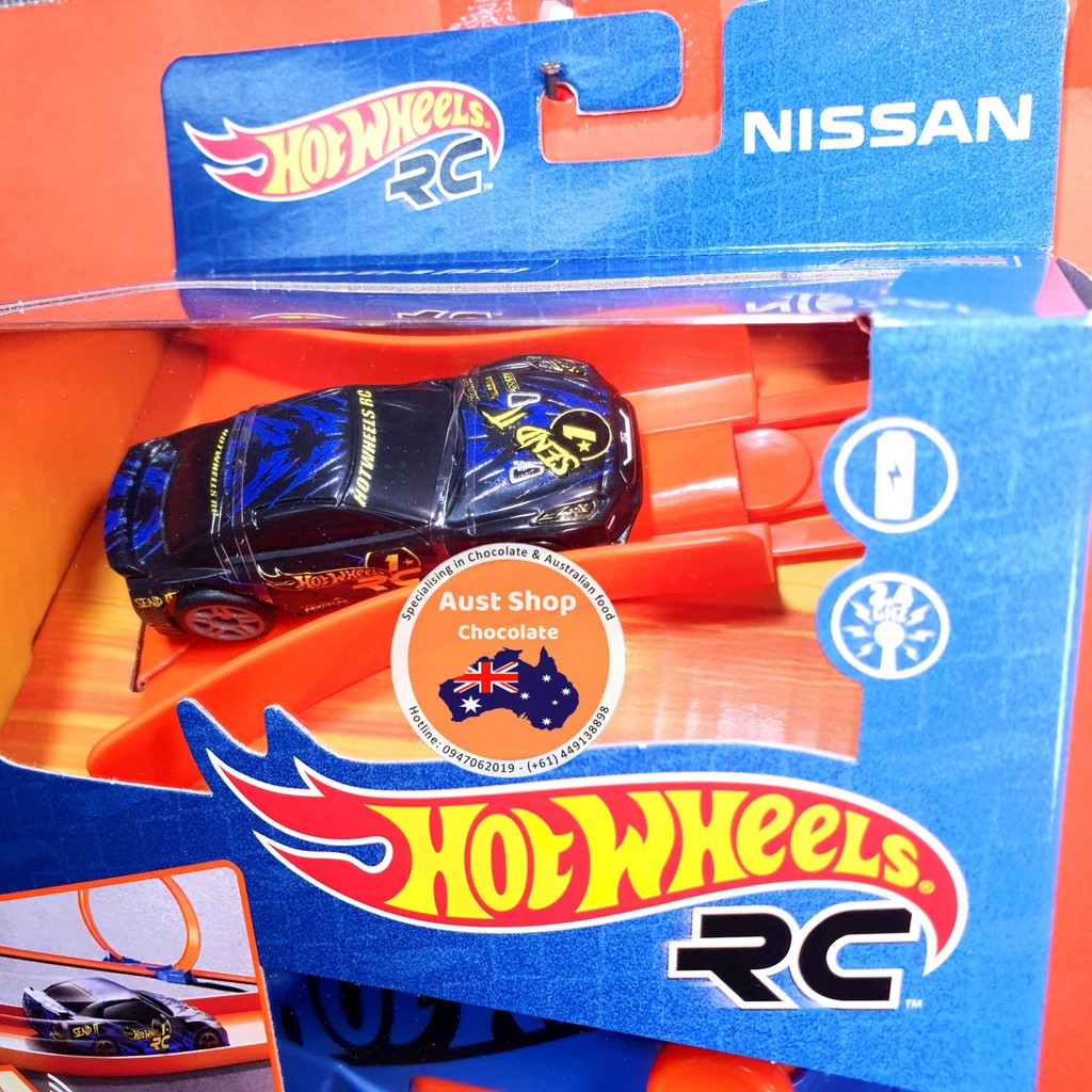 Hot Wheels RC '17 Nissan GT-R (R35) - Xe Điều Khiển Hotwheels Remote Control tỉ lệ 1:64  - Aust Shop Chocolate