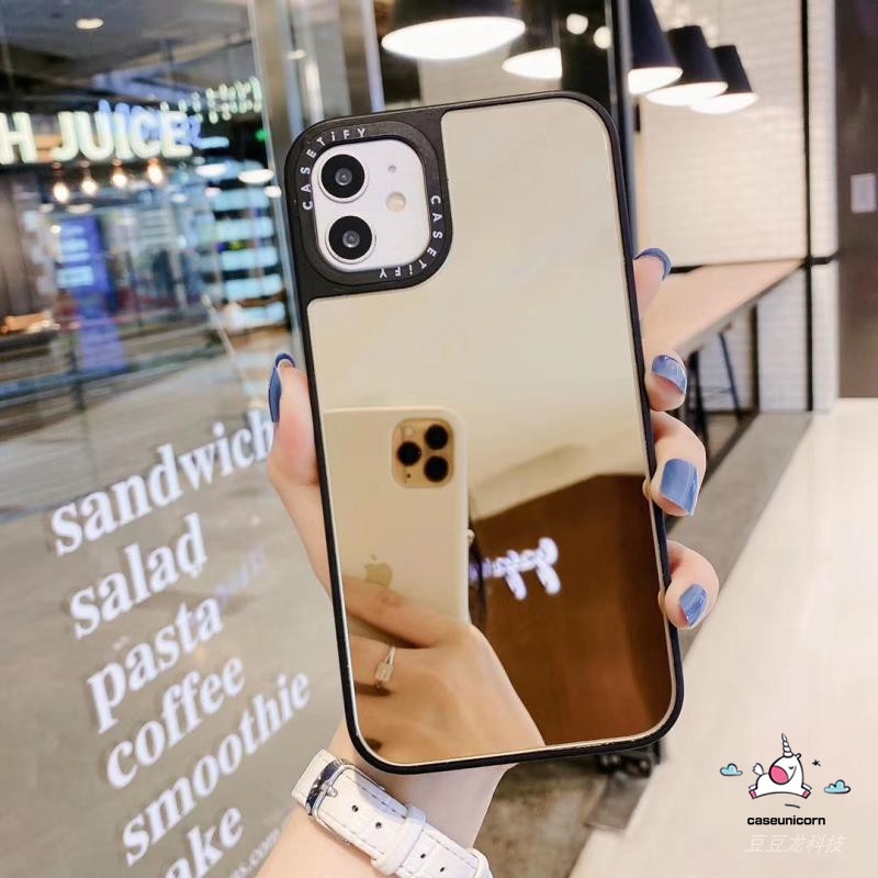 iPhone 12 Pro Max Ins CASETiFY Mirror Case iPhone 8plus 7plus 8 7 11 Pro Max 12 mini iPhone 6 6s Plus XR X XS MAX 11Pro Max Makeup mirror Fashion Phone Cover