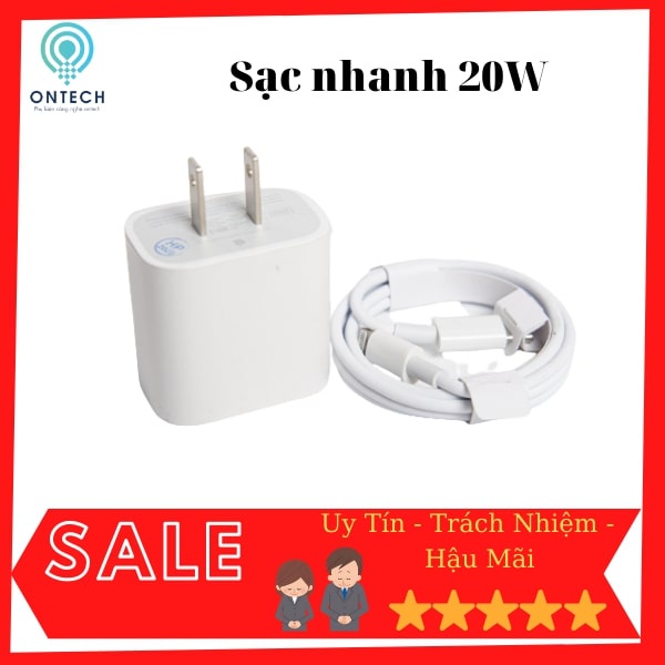 Củ Sạc Nhanh iphone 20W CHÍNH HÃNG - Dành Cho Iphone 12/11promax/11pro/11/Xsm/XS/X/8