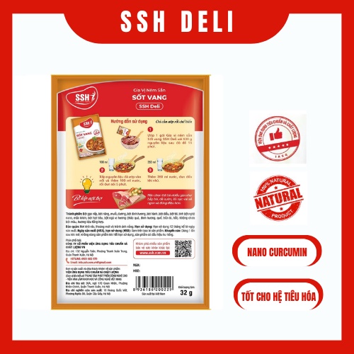 Gia vị nêm sẵn sốt vang SSH Deli 32g - Hàng chính hãng