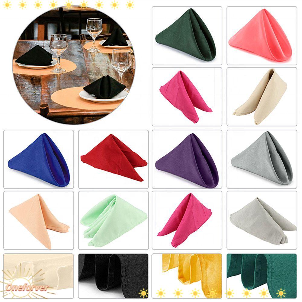 Khăn Ăn Bằng Vải Satin Mềm Mại Màu Trơn Có Thể Giặt Sạch