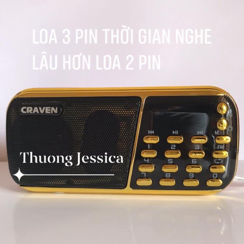 LOA CRAVEN 3 PIN 853 KÈM THẺ NHỚ COPY SẴN FILE- LOA TẮM NGÔN NGỮ CHO BÉ