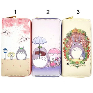 Bóp Ví Dài Cầm Tay Nữ Hoạt Tiết Hoạt Hình Totoro Dễ Thương
