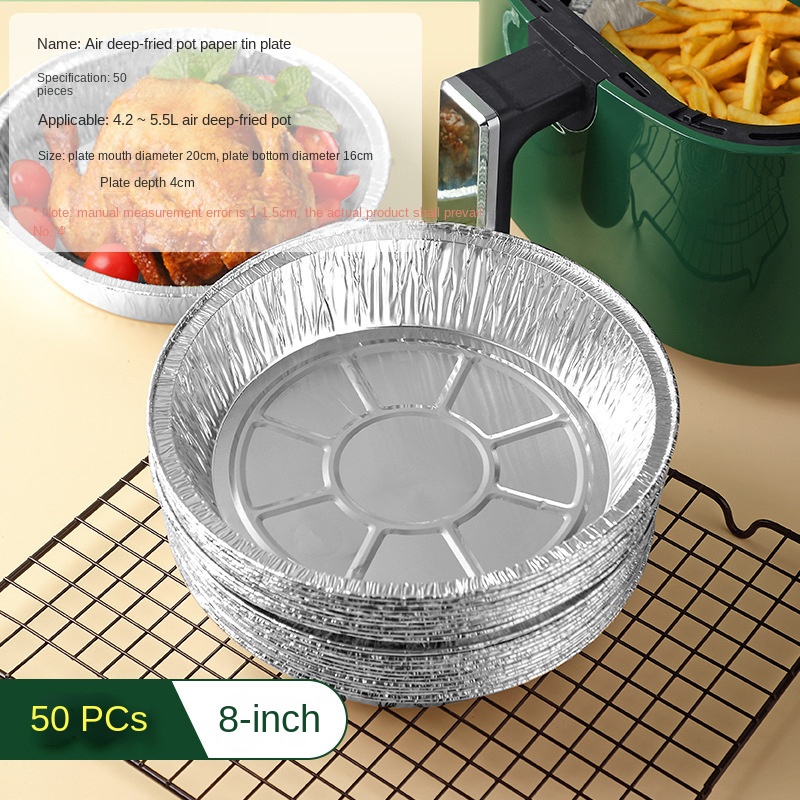 Giấy Bạc Thiếc Cấp Thực Phẩm Hình Tròn Lót Nồi Chiên Không Dầu