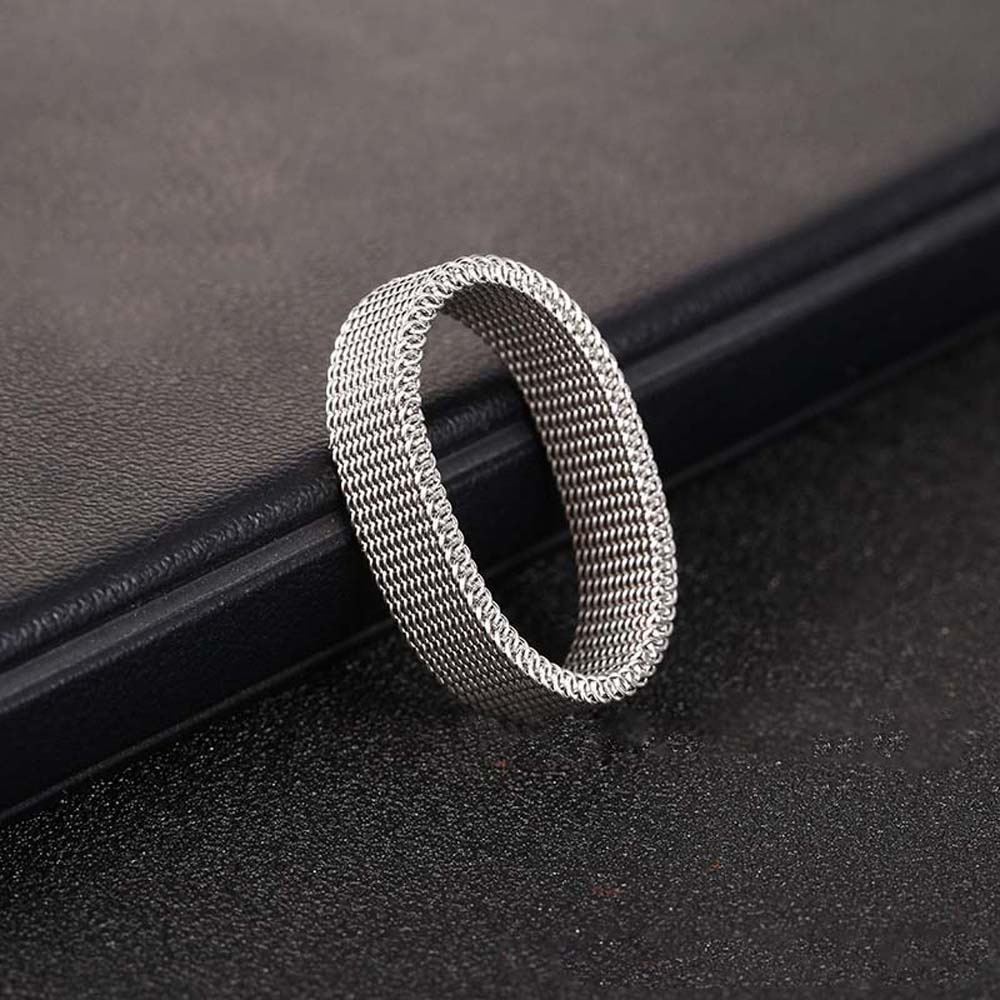 Nhẫn bằng thép không gỉ màu đen / bạc phong cách thời trang hip hop cá tính