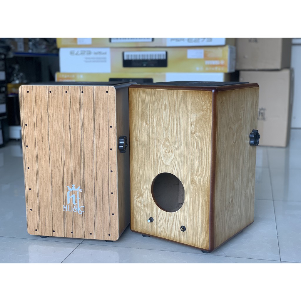 Trống Cajon HT Music Gỗ Sồi Có EQ