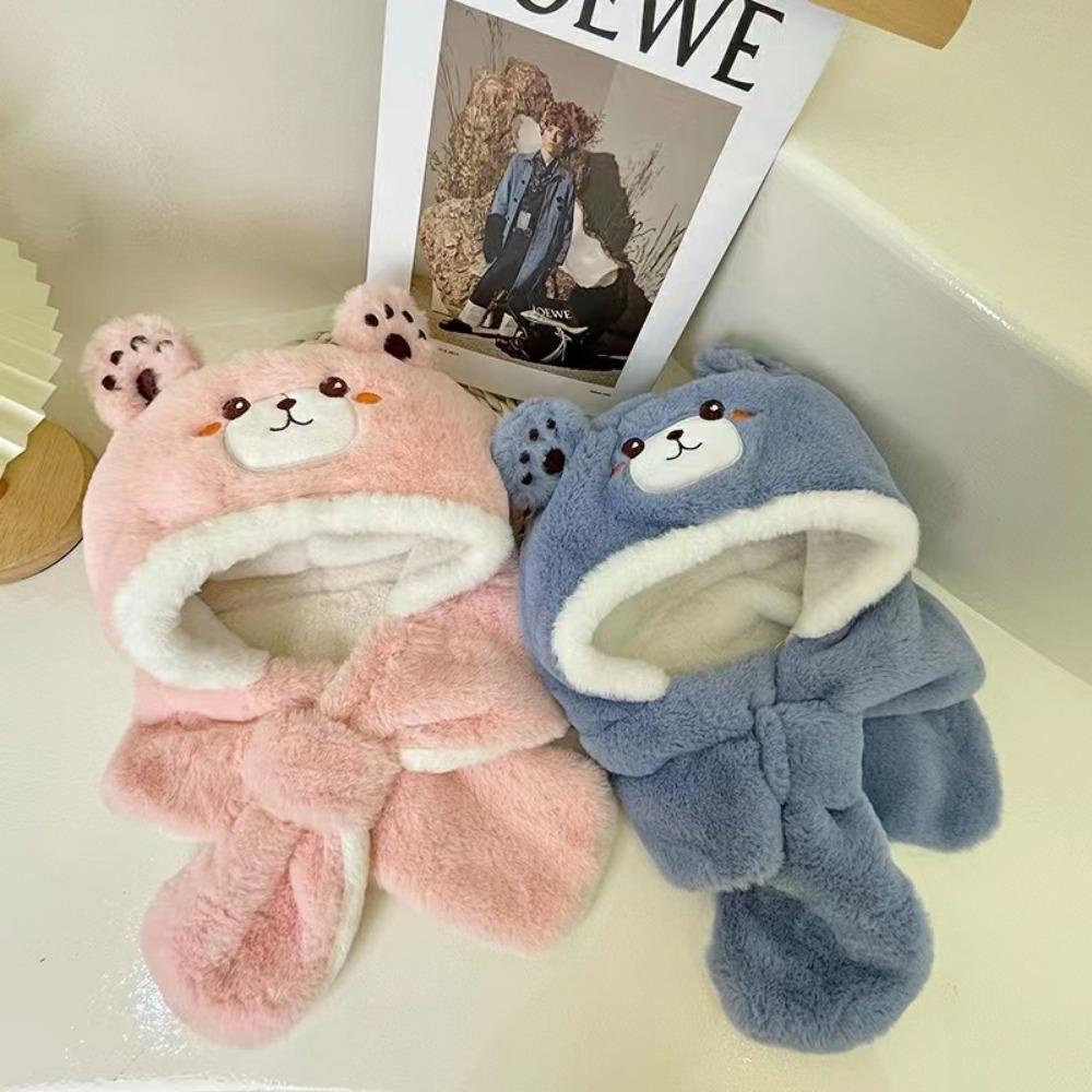 Mũ Beanie Vải Bông Mềm Hình Tai Gấu Sáng Tạo Thời Trang Thu Đông Cho Bé