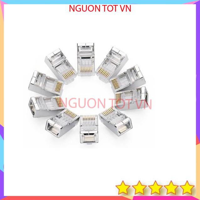 Hạt mạng RJ45 dùng cho dây mạng 4/8 sợi bán lẻ theo cái, loại Xịn.