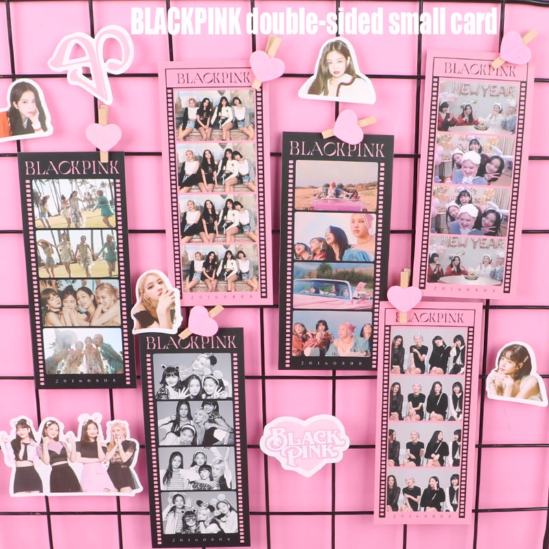 BLACKPINK Bộ 5 tấm thẻ đánh dấu sách hình nhóm nhạc sành điệu
